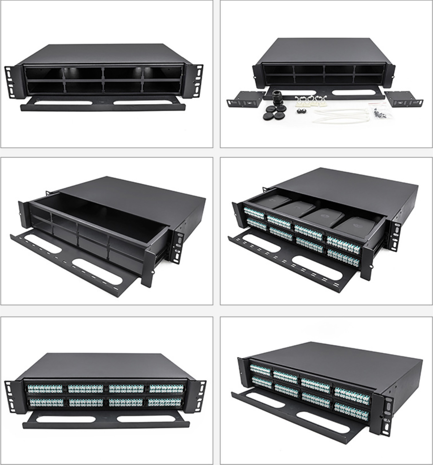 High Density 2U 192fo MTP MPO Fiber Optic Pat (2)