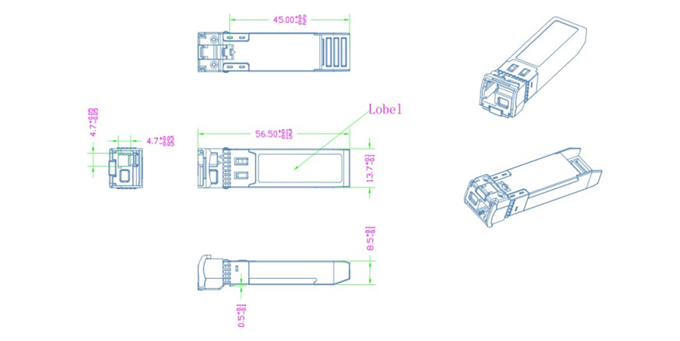 KCO-SFP+-10G-ER 10Gbs 1550nm SFP+ 40kmTransceiver (3)
